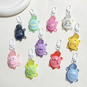 Imprimé coloré tortue résine porte-clés Instagram petite amie cartable pendentif étudiant sac cadeau pendentif coloré petite tortue - Product Image 1