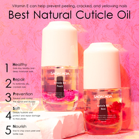 Minyak Kutikula SAGALAGA 15ml dengan Bunga Kering di Dalamnya, Minyak Perawatan Tepi Kuku untuk Studio Nail Art, Pasokan Grosir
