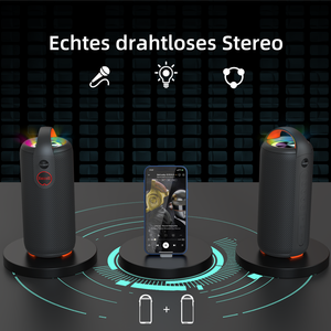 Altavoces portátiles IPX6 de 20W a prueba de agua, los subwoofers más vendidos para exteriores, entrada de guitarra para teléfono móvil para REPRODUCTOR DE Audio de cine en casa - Product Image 6