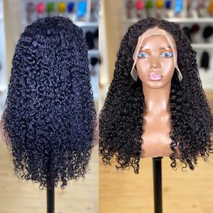 Parrucca frontale in pizzo trasparente 13x4 HD con le migliori <span class=keywords><strong>recensioni</strong></span>, folto e folto ricciolo birmano Pre-spennato parrucche con attaccatura dei capelli crude vietnamite - Product Image 2