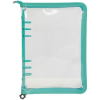 Cuaderno de Hojas Sueltas con Purpurina de PVC, con Cubierta de Cremallera A5, Tamaño Personalizado, Cubierta de Libro Transparente Multicolor