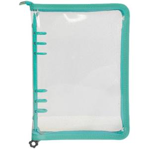 Carnet à feuilles mobiles en PVC avec couverture zippée A5, taille personnalisée, couverture de livre transparente multicolore - Product Image 1