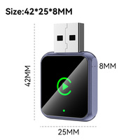 Adaptateur CarPlay filaire vers sans fil portable, bleu, plug-and-play, port USB, dongle CarPlay 2 en 1