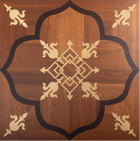 Parquet multicouche en chêne massif moderne à motif personnalisé avec incrustation de basse en bois pour villa, appartement, hall, école, hôtel, intérieur