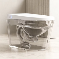 Nouvelles toilettes intelligentes à chasse automatique avec buse de nettoyage, télécommande sans fil, équipement sanitaire moderne pour salle de bain