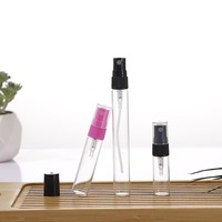 Flacon pulvérisateur de parfum en verre à vis rond, 5 ml, portable, vide, rechargeable, mini flacon échantillon, vente en gros