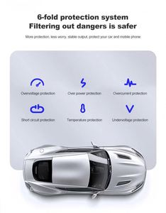 <b>USB</b>-<b>C</b> <b>Adapter</b> QC3.0 <b>USB</b> a Car Charger Rapid Dual-Port Cigarette Charger for Smartphones Dual <b>USB</b> PD Car Charger - Product Image 6