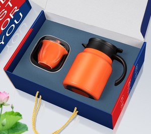 Ensemble cadeau de thermos d'entreprise haut de gamme avec logo personnalisé, bouteille thermique en acier inoxydable 304 et mini parapluie pliable - Product Image 6