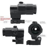 Lunette de visée tactique G33 3X avec support QD détachable rapide rabattable sur le côté pour holographique 558 Red Dot Sight Scope