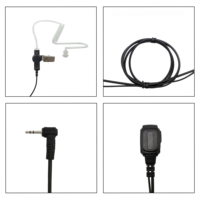 Écouteur radio bidirectionnel E83V2-L1 avec tube transparent, casque intra-auriculaire, prise jack 3,5 mm, cordon de 100 cm, transducteur dynamique