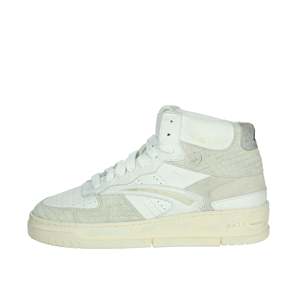 D.A.T.E. Sneakers Donna W411-TH-CA-CC Bianco High Top Chunky con Lacci in Vera Pelle e Suola Ammortizzata - Product Image 1