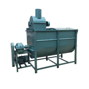 Animal feed processing use grain powder biomass mixing machine horizontal double ribbon mixer blender tank machine