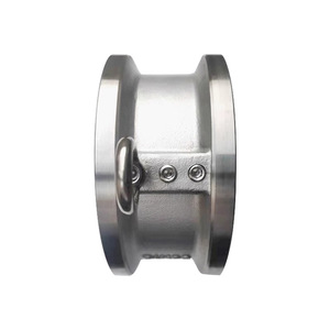 Vanne de retenue papillon à double disque en acier inoxydable, type Wafer, DN100 H77X-16P, joint souple, pour eau - Product Image 3