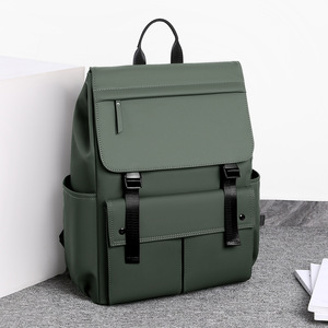 Laptop <b>Backpack</b> <b>Large</b> Capacity With Usb Port Unisex Green Solid Color Travel Casual College Student <b>Backpack</b> Spring 2025 - Product Image 1