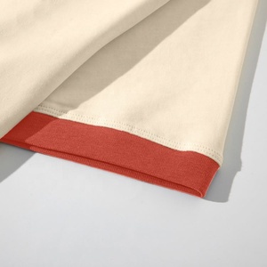 T-shirt col rond rouge confortable 300 Gsm T-shirt surdimensionné Design personnalisé T-shirt pour enfants - Product Image 5