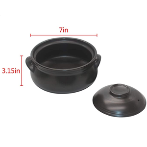 Bol en céramique coréen de qualité supérieure avec couvercle pour la cuisson de fondue, <span class=keywords><strong>dolsot</strong></span>, <span class=keywords><strong>bibimbap</strong></span> et de soupes - Product Image 3