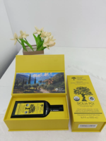 Boîte à vin rigide personnalisée en forme de livre marron avec logo en feuille d'or, pelliculage mat résistant aux rayures pour une ou plusieurs bouteilles