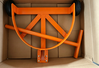 Chariot manuel à profil bas pour fûts d'huile de 200 L, capacité 500 kg, chariot à main portable en acier, chariot de transport certifié CE pour entrepôt