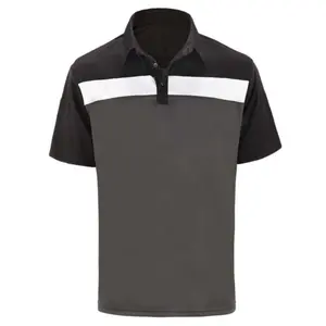 Fabricante de alta calidad en blanco Golf camisetas de diseño personalizado combinación de Color cuello Polo Camiseta de deporte de los hombres