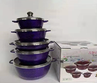 Casseroles de cuisson 10 pièces batterie de cuisine antiadhésive ensemble bohème batterie de cuisine
