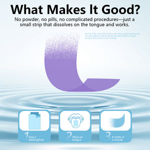 OEM ODM Melatonin <span class=keywords><strong>GABA</strong></span> Penenang Tidur Bentuk Strip Oral Cepat Larut di Lidah Mendukung Tidur Nyenyak Formula Portabel untuk Malam Hari - Product Image 3