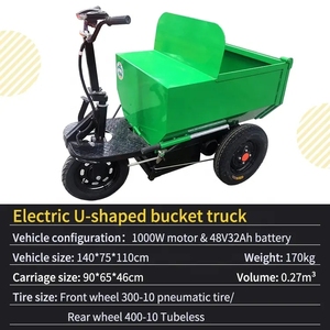 तीन पहिया इलेक्ट्रिक ट्रॉली डंपिंग बिजली के हाथ-धकेलने गाड़ी चीन कंक्रीट परिवहन मिनी इलेक्ट्रिक ट्रॉली - Product Image 4