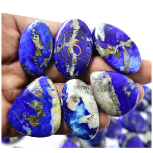 100% Natural Quartz <b>Blue</b> Afghanite Gemstone Cabochon 20-40mm 7-12g Wholesale Loose Stone Jewelry Making Healing <b>Crystals</b> IRFAN - Product Image 1