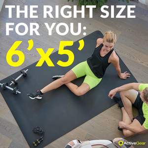 Tapis d'exercice en mousse PVC imperméable et durable de 6'x8' et 7 mm d'épaisseur pour la gymnastique, le yoga et les centres de fitness - Product Image 5