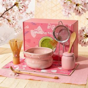 Personalized Christmas Gift Luxury Pottery Matcha Chasen Holder Whisk Stand Gift <b>Set</b> Ceramic Matcha Bowl With Spout - Product Image 4