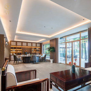 Venta al por mayor de estilo minimalista de cuero juegos de comedor Hotel Restaurante Muebles para Hilton Business Lounge - Product Image 4