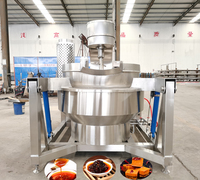 Panci Masak Industri Stainless Steel Food Grade dengan Pengaduk Planet untuk Produksi Bahan Dasar Hotpot dan Selai