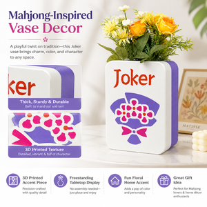 Vase de style carte Joker imprimé en 3D, pot de fleurs créatif, décoration d'intérieur, ornement de bureau - Product Image 3