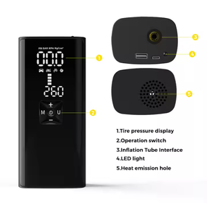 2025 última bomba de aire de coche inteligente inalámbrica herramienta de emergencia SOS luces azules rojas se pueden utilizar <span class=keywords><strong>bancos</strong></span> de energía para <span class=keywords><strong>coches</strong></span> motocicletas bicicletas - Product Image 4