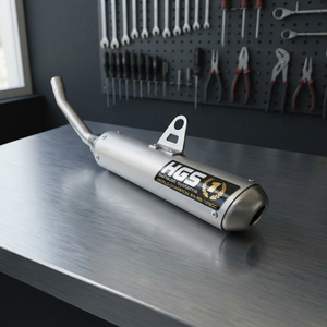 HGS silenziatore acciaio grigio tappo terminale per TM MX 125 FI 22-25 accessori moto - Product Image 3