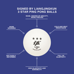 Loki LJK Series Venta al por mayor Tenis <span class=keywords><strong>de</strong></span> mesa Más redondeado 40 + mm Avanzado 6 piezas <span class=keywords><strong>Paquete</strong></span> 3 Star Pingpong Ball - Product Image 3