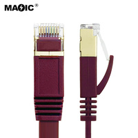 Vente en gros de câble Ethernet Cat7 haute vitesse câble LAN réseau plat RJ45 pour modem de jeu et routeur câbles de communication