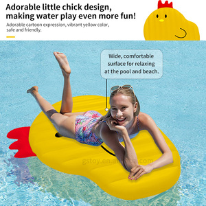 Bơi Ngoài Trời Vui Chick Hình Pvc Nổi Bè Trẻ Em Nước Động Vật Ride-Ons Người Lớn Hồ Bơi Bơm Hơi Float - Product Image 2