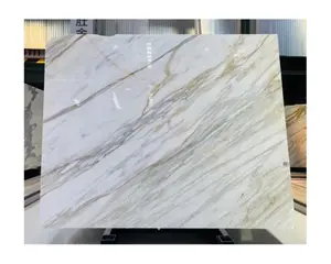 Factory Price Wholesales Natural White Stone Calacatta Gold Marble Slab For Wall Tiles