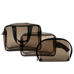 Оптовая продажа, прозрачная сумка, модная дорожная косметичка из ПВХ, прозрачная сумка для туалетных принадлежностей