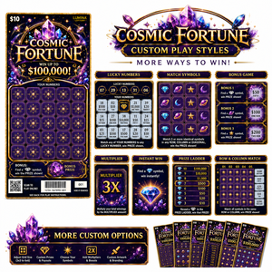 Custom CMYK Digital Printing Offset <b>Paper</b> Game Security Design <b>Patterns</b> Scratch Win Lottery Real Lottery Scratch Ticket - Product Image 4