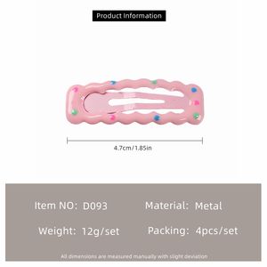 4件套混色甜美多彩的bb夹，适合小女孩儿童侧刘海金属发夹 - Product Image 6