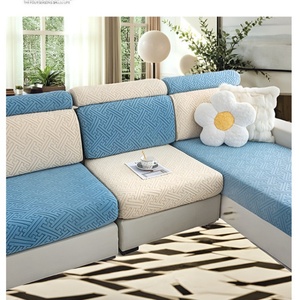 Jacquard moderno 100% poliéster grueso sofá <span class=keywords><strong>funda</strong></span> y Fundas de cojín tamaño personalizado Anti-suciedad y lavable a máquina decoración del hogar - Product Image 4