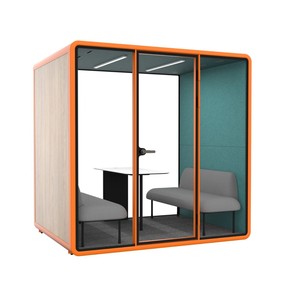 Cabina de Trabajo Moderna de Acero Inoxidable para Oficina, Cabina de Conferencias Insonorizada para Exteriores, Cabina Telefónica Portátil para Estudio - Product Image 4