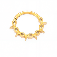 Anneau segmenté en titane G23 YW en gros, anneau de nez, piercing, anneau d'oreille hélix, boucles d'oreilles pour fête
