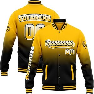 Custom Sublimation Gradient Varsity <b>Jacket</b> Men Letterman <b>Baseball</b> <b>Jackets</b> Unisex Team Wear <b>Bomber</b> Coat with Embroidery Logo - Product Image 2