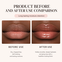 Gloss à lèvres végétalien sans logo, effet brillant, longue tenue, hydratant, repulpant, baume à lèvres frais, 8 couleurs