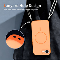 Coque de protection d'objectif avec chargement sans fil, orange, magnétique personnalisée pour iPhone 17e, antichoc et anti-chute