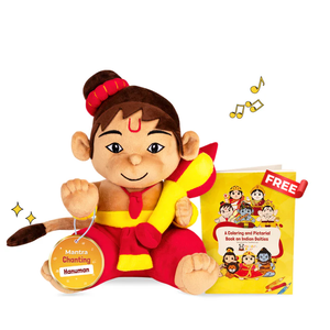 Figura de Peluche Suave de Hanuman de 28 cm, para Cantar Mantras, Juguete Religioso Espiritual con Sonido para Niños - Product Image 1