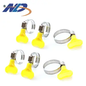 OEM spiral perforated hydraulic automatic machinery metal 4inch british type breeze hose clamps