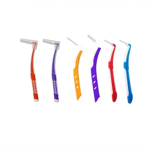 Factory OEM Wholesale Private Label Oral Care Teeth Dental Floss Flosser Flossing Picks Coin Shape Interdental Brushes